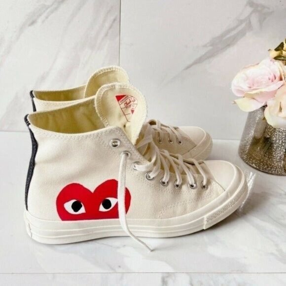 Comme des Garcons PLAY Converse Chuck Taylor All Star High-Top Sneaker Men US 8 - Picture 8 of 12